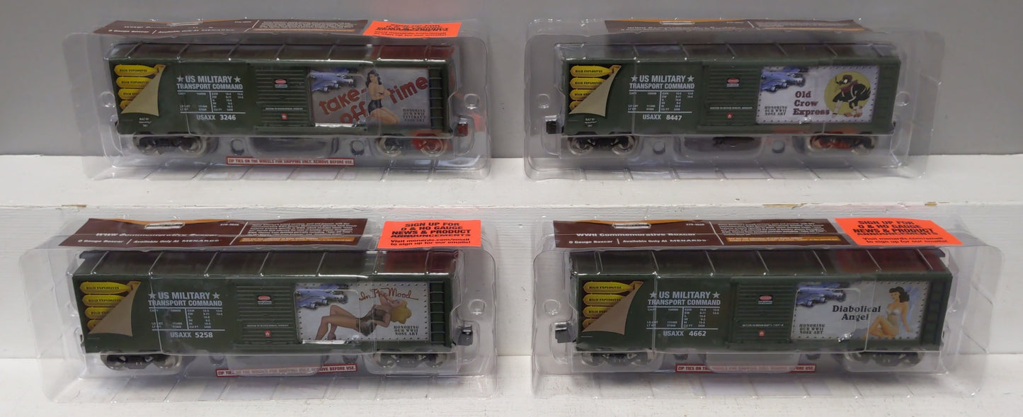 Menards 279-3626 O Gauge Commemorative Military Boxcar (Set of 4)