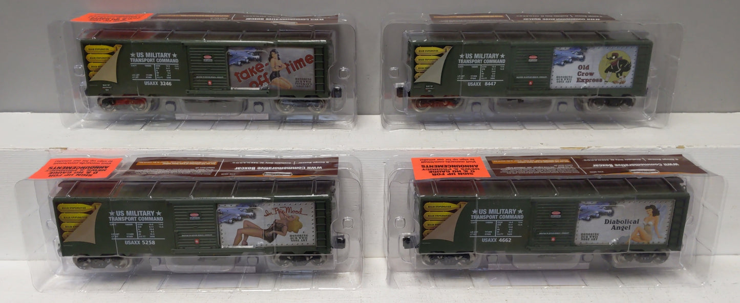 Menards 279-3626 O Gauge Commemorative Military Boxcar (Set of 4)