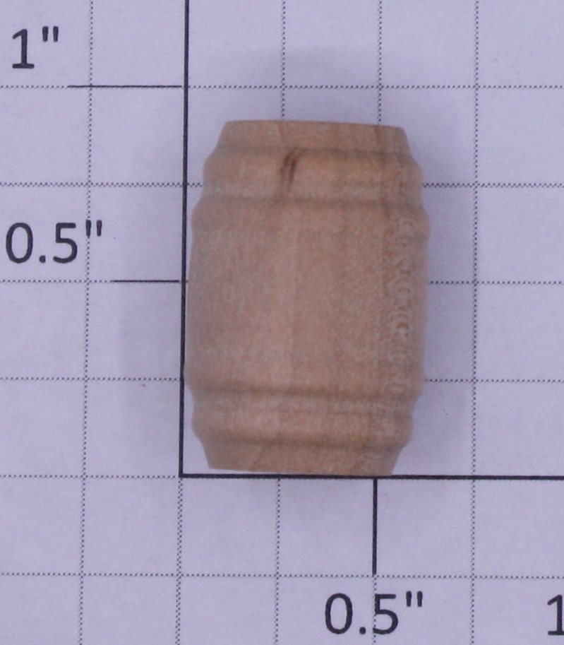Lionel 209-W Small 7/8" Wood Unfinished Wine Barrel