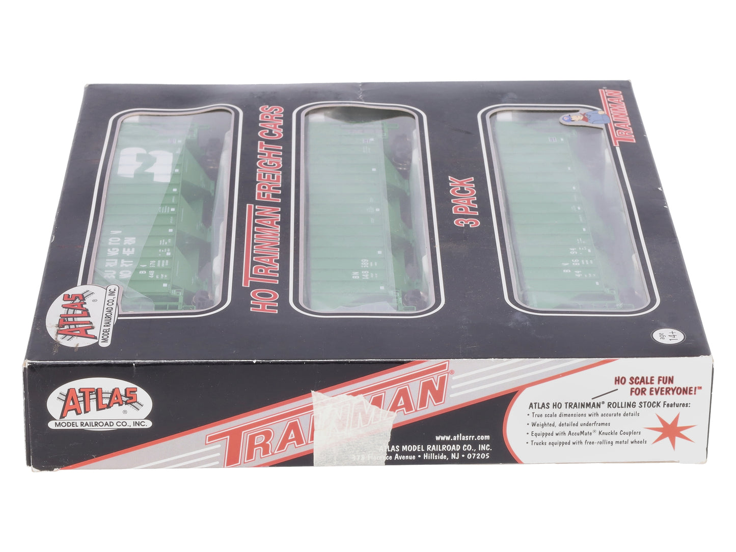 Atlas 0048 HO Scale Burlington Northern Grain Cars (Set of 3)