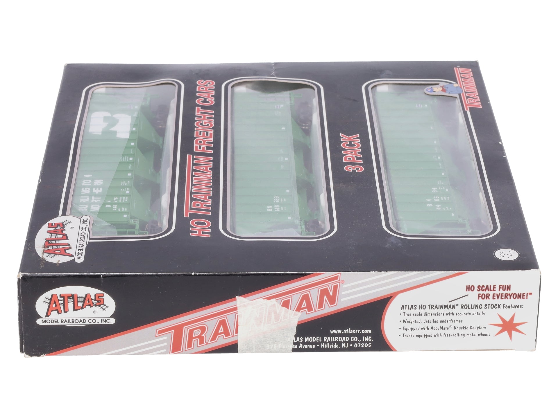Atlas 0048 HO Scale Burlington Northern Grain Cars (Set of 3)