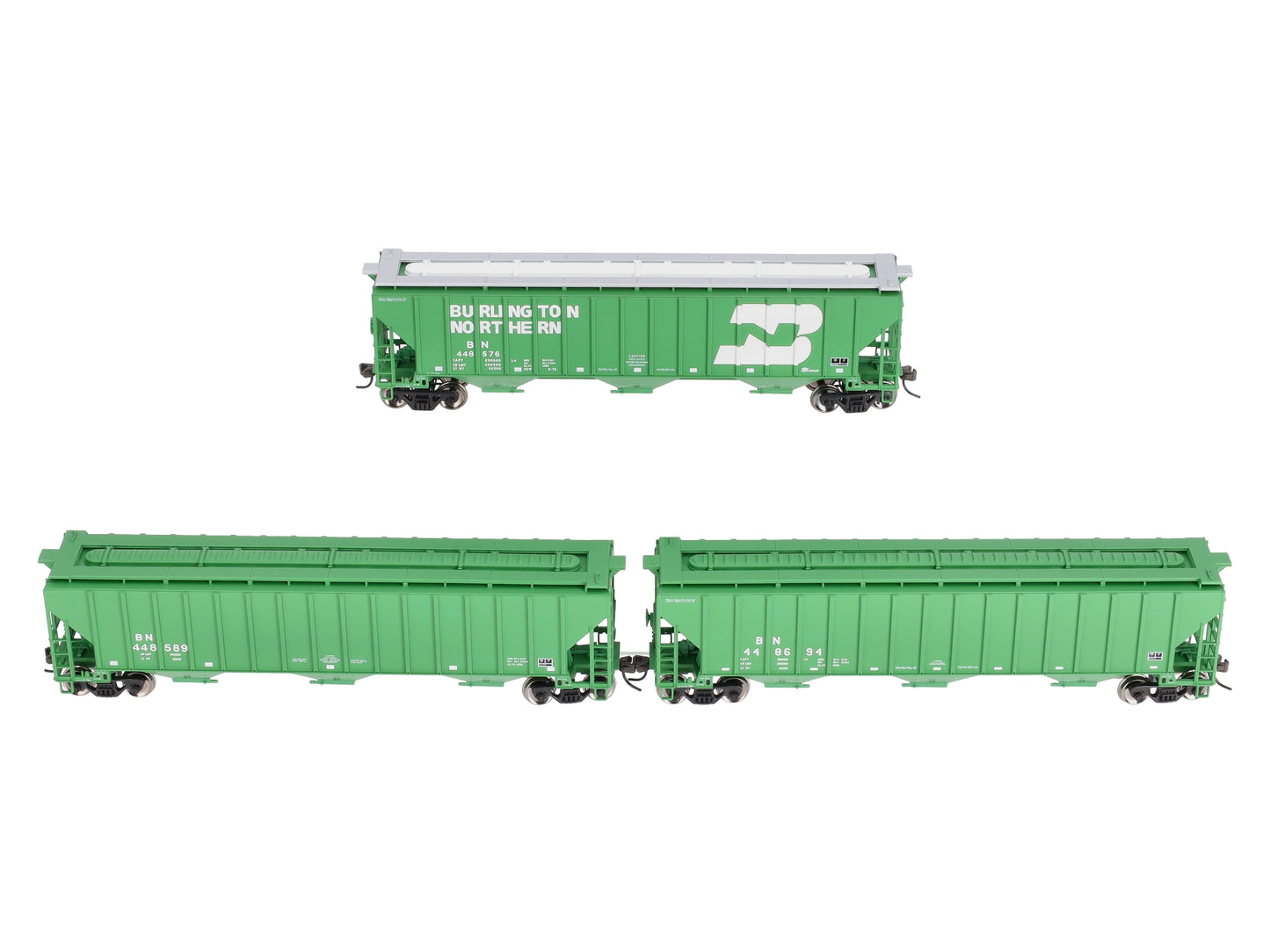 Atlas 0048 HO Scale Burlington Northern Grain Cars (Set of 3)