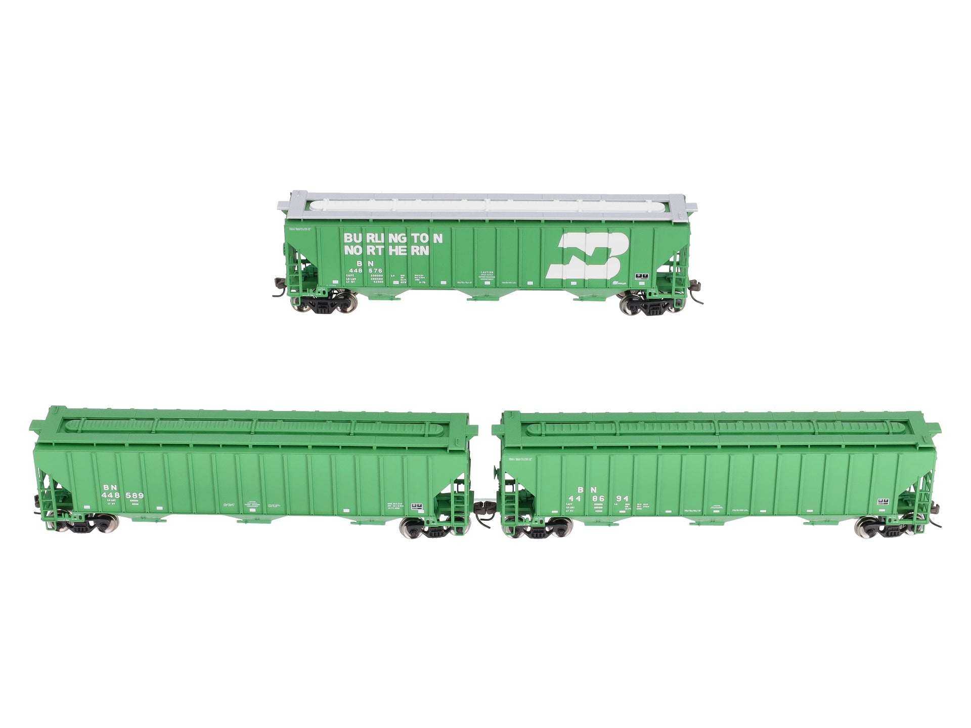 Atlas 0048 HO Scale Burlington Northern Grain Cars (Set of 3)