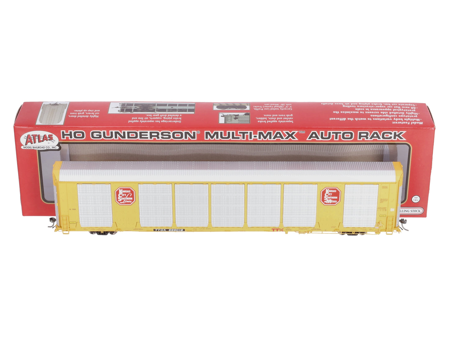 Atlas 20005669 HO Scale Kansas City Southern Auto Rack Car # 696018