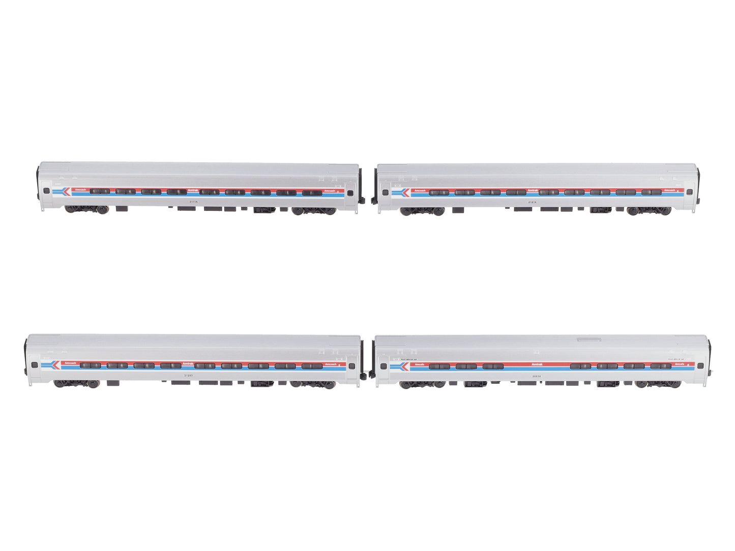 Kato 106-8011 N Amfleet I Phase I Passenger Car Bookcase Set (Set of 4)
