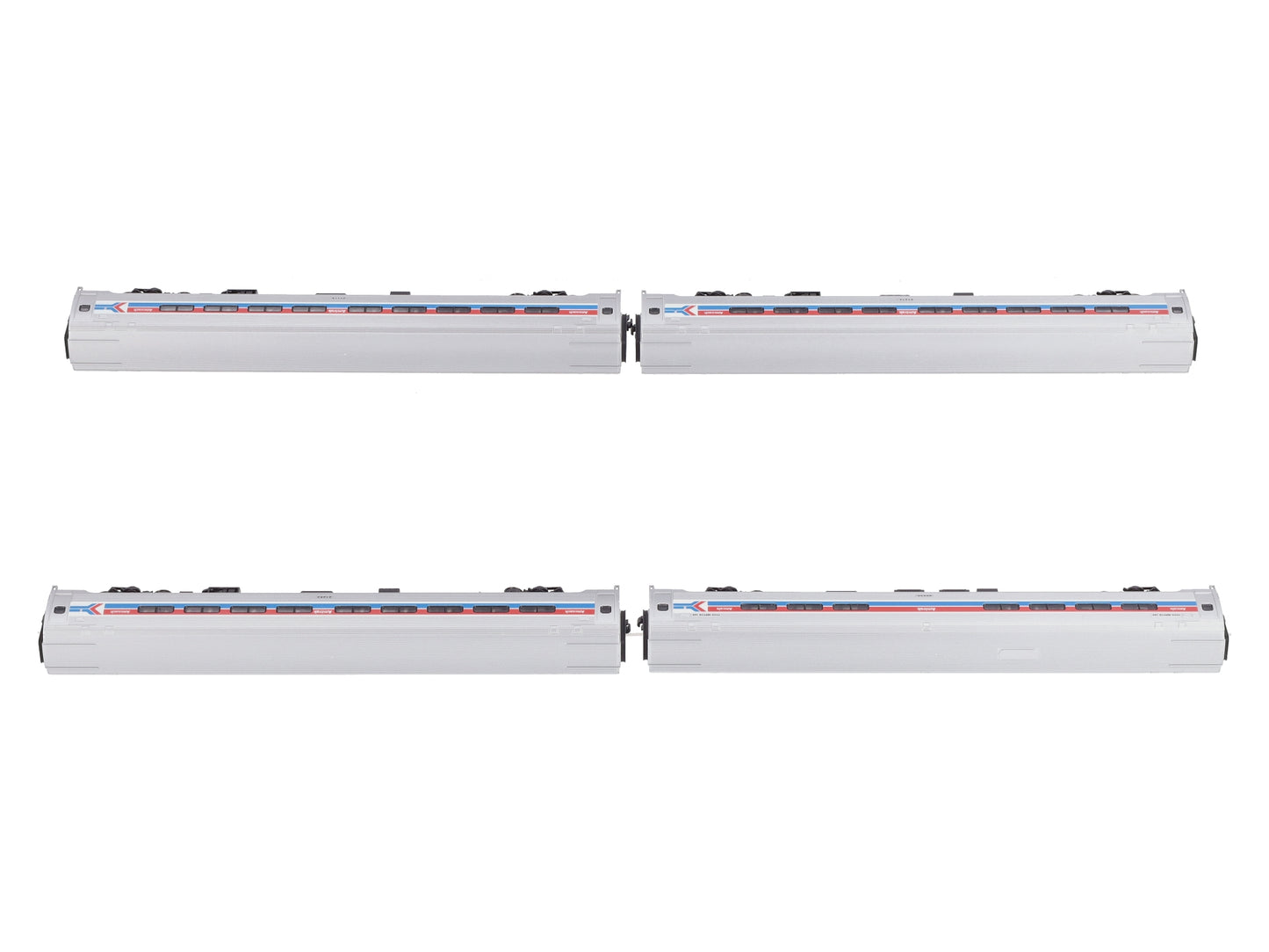 Kato 106-8011 N Amfleet I Phase I Passenger Car Bookcase Set (Set of 4)