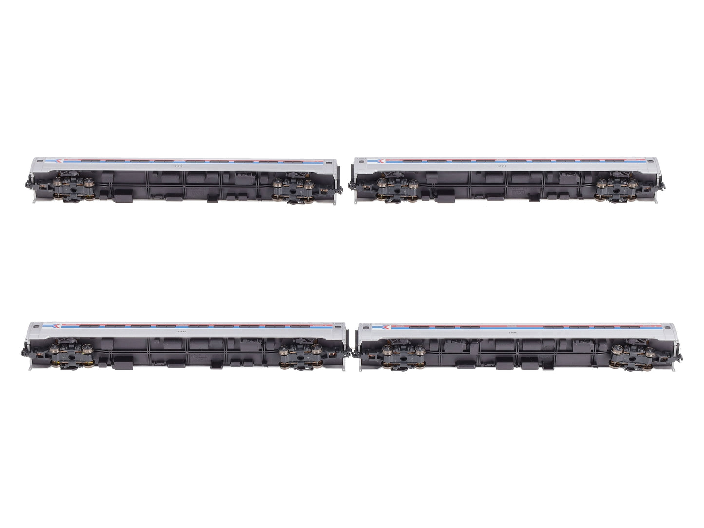 Kato 106-8011 N Amfleet I Phase I Passenger Car Bookcase Set (Set of 4)