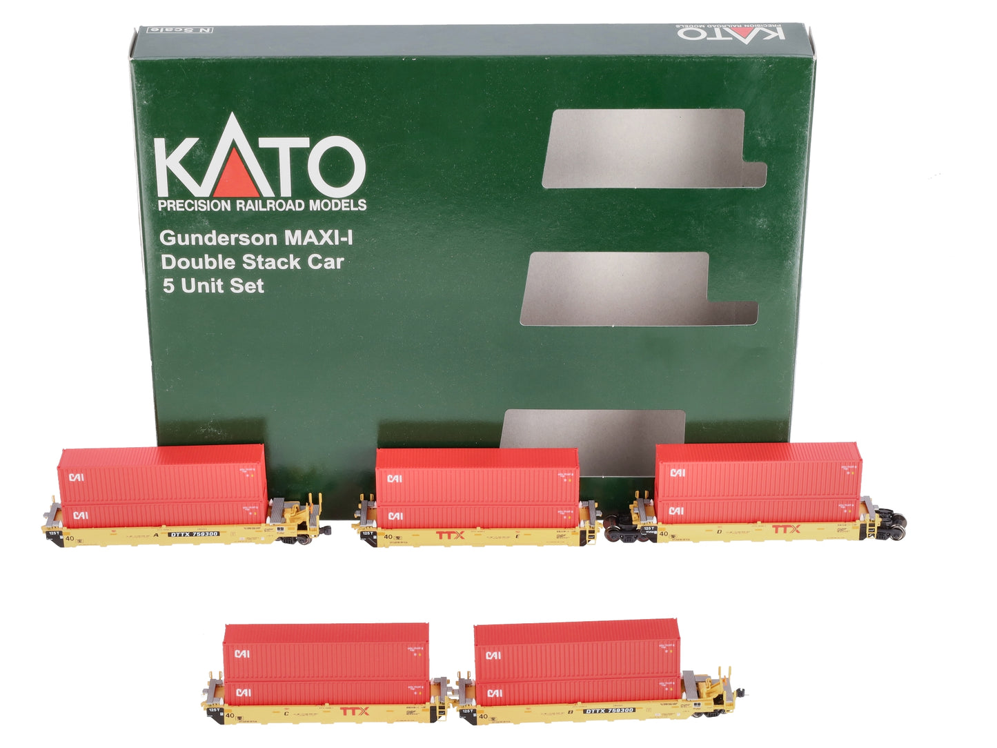 Kato 106-6192 N TTX Gunderson MAXI-I Double Stack Car New Logo #759300