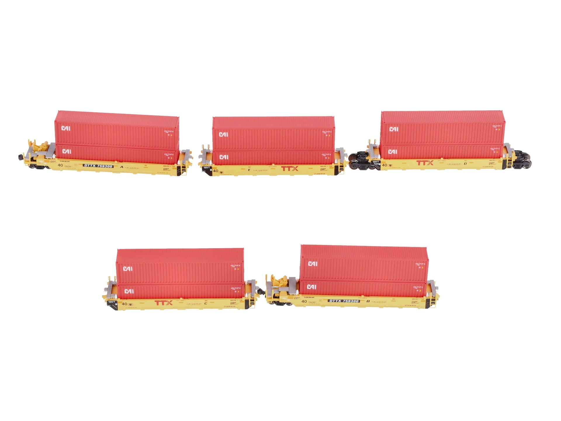 Kato 106-6192 N TTX Gunderson MAXI-I Double Stack Car New Logo #759300