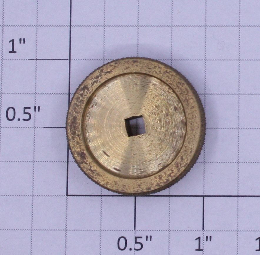Lionel 219-22B Standard Gauge Brass Crane Car Handwheel with Square Hole
