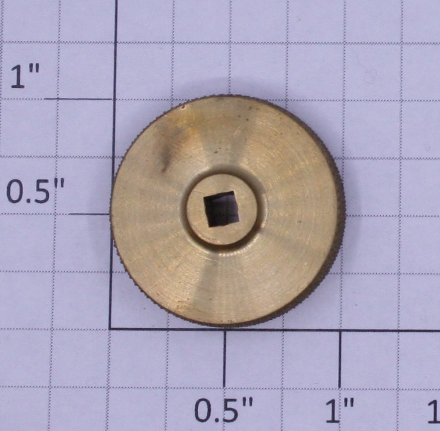 Lionel 219-22B Standard Gauge Brass Crane Car Handwheel with Square Hole