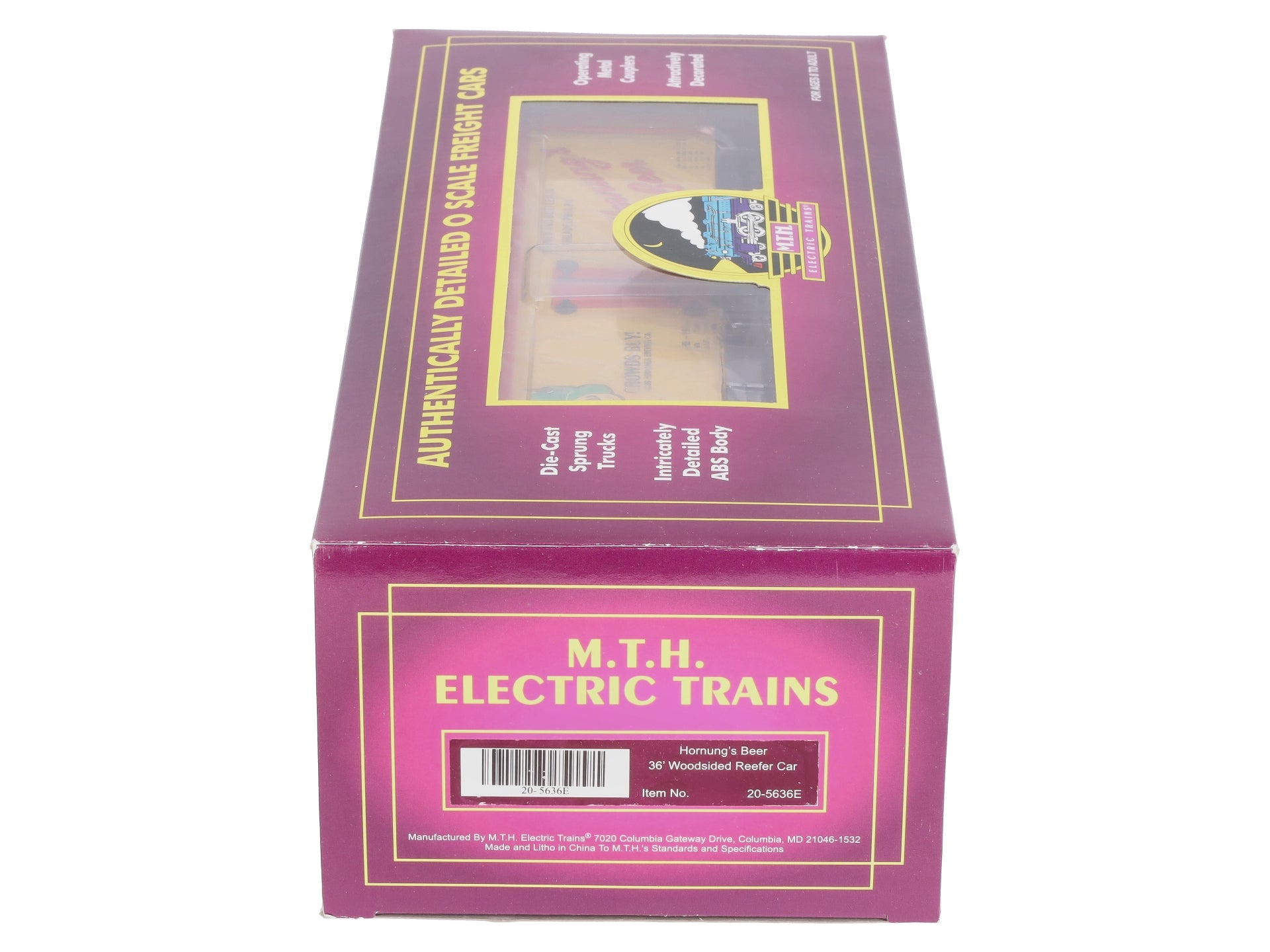 MTH 20-5636E O Gauge Hornung's Beer 36' Woodsided Reefer EX/Box