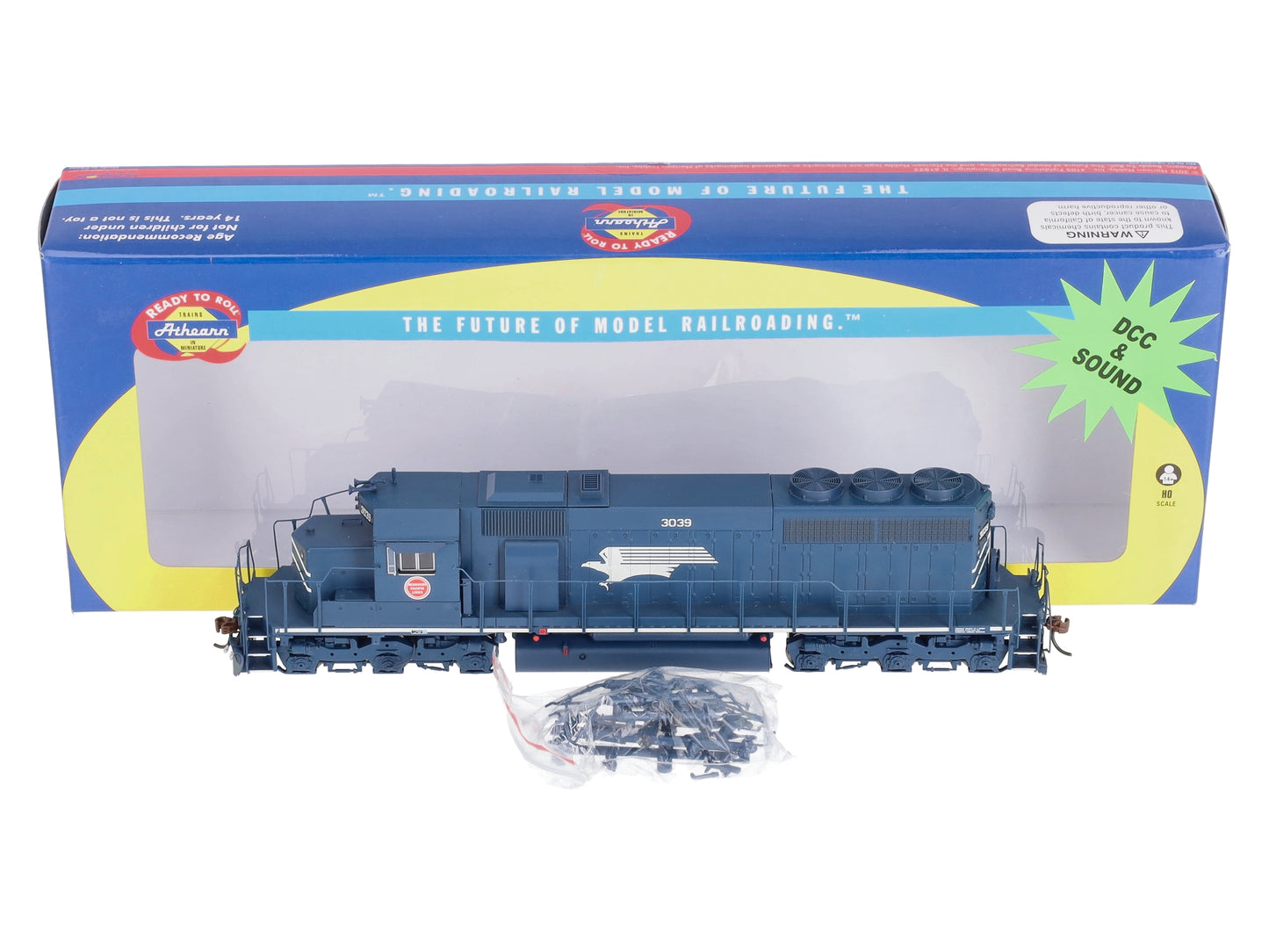 Athearn 98866 HO Missouri Pacific SD40 Diesel Locomotive #3039 w/DCC/Sound