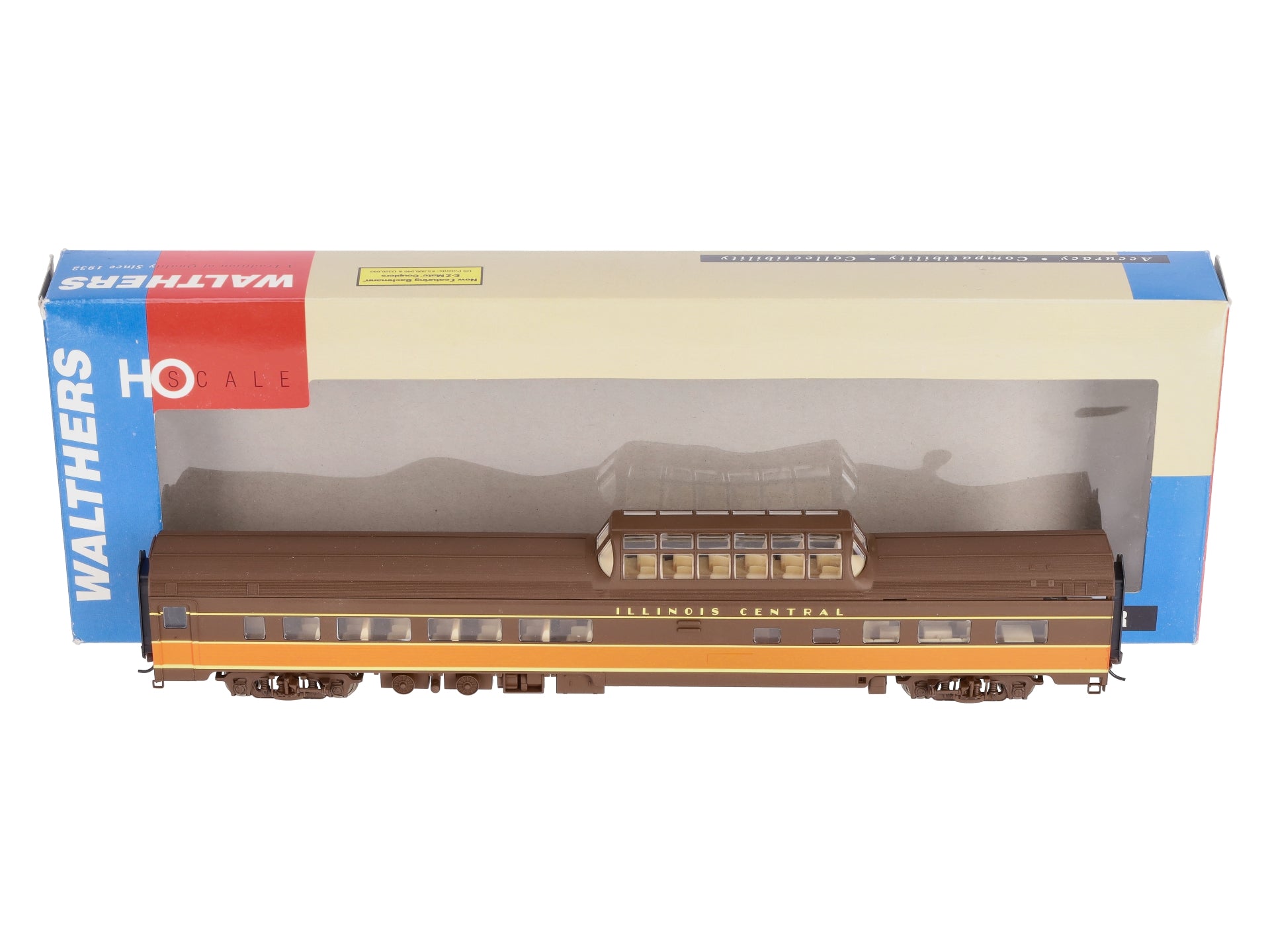 Walthers 932-16482 HO Illinois Central 85' Budd Dome Coach