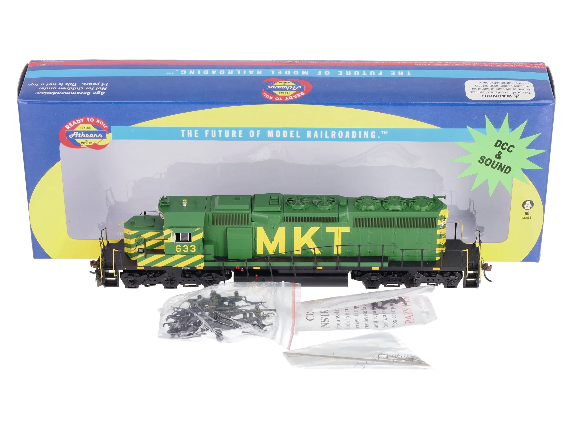 Athearn 98385 HO Missouri Kansas Texas SD40-2 Diesel Loco w/DCC & Sound #633