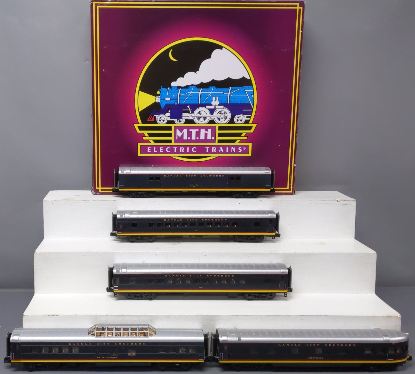 MTH 20-65222 O KCS 70' Streamlined ABS Passenger Car Set (Set of 5)
