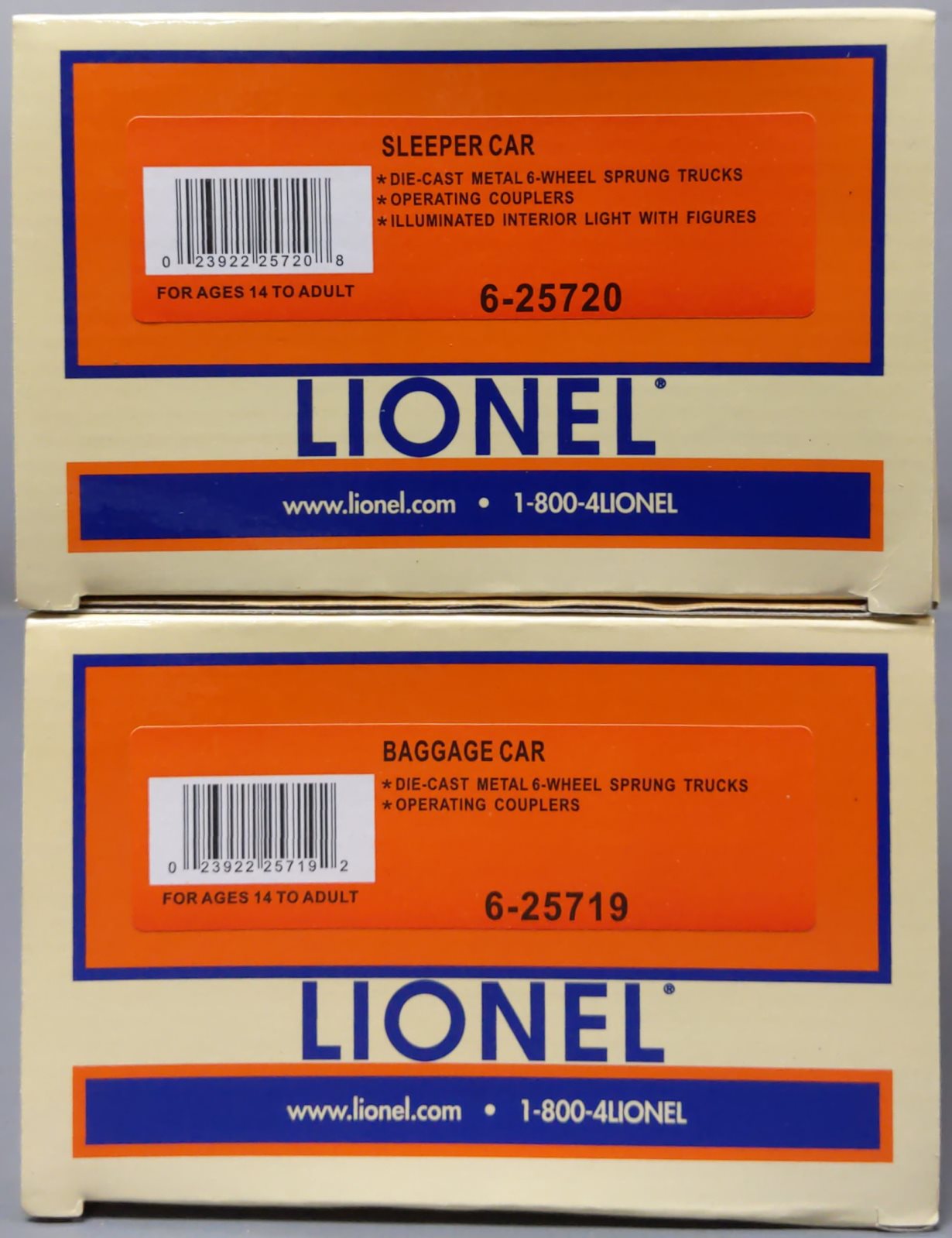 Lionel 6-25718 O NYC 20th Century Limited Heavyweight Passenger Car (Set of 2) LN/Box