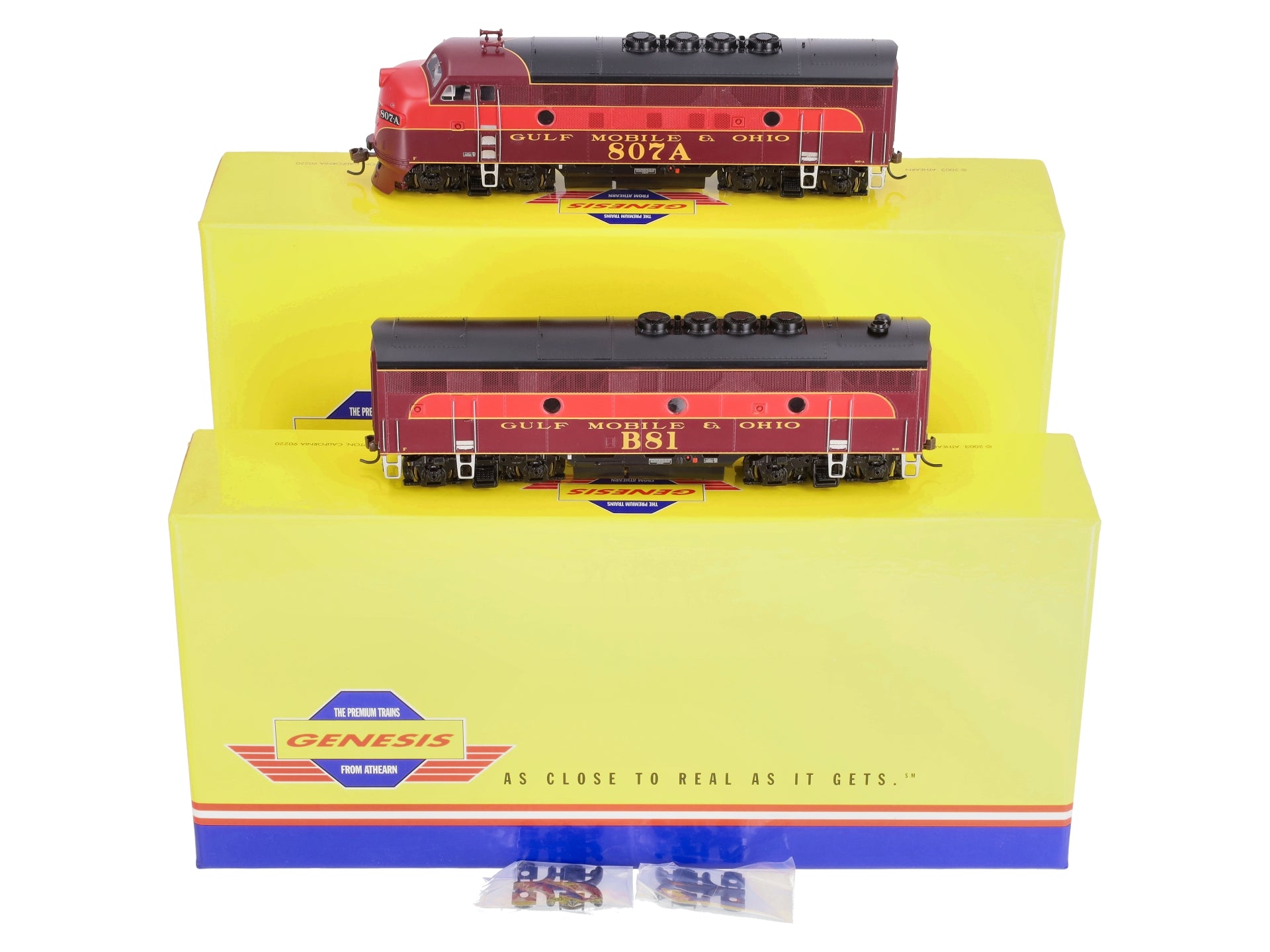 Athearn G2515 HO GM&O F-3A/F-3B Phase 2 Diesel Locomotive #807A, #81B LN/Box