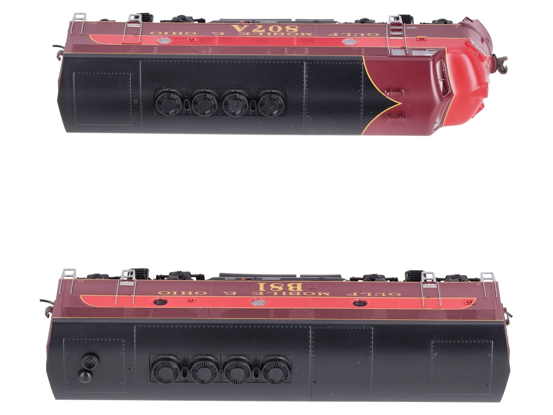 Athearn G2515 HO GM&O F-3A/F-3B Phase 2 Diesel Locomotive #807A, #81B LN/Box