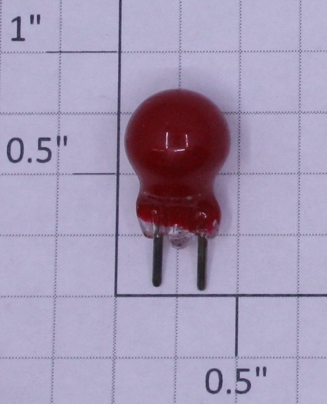 Lionel 12R 6 Volt 2-Pin Translucent Red Small Globe Bulb