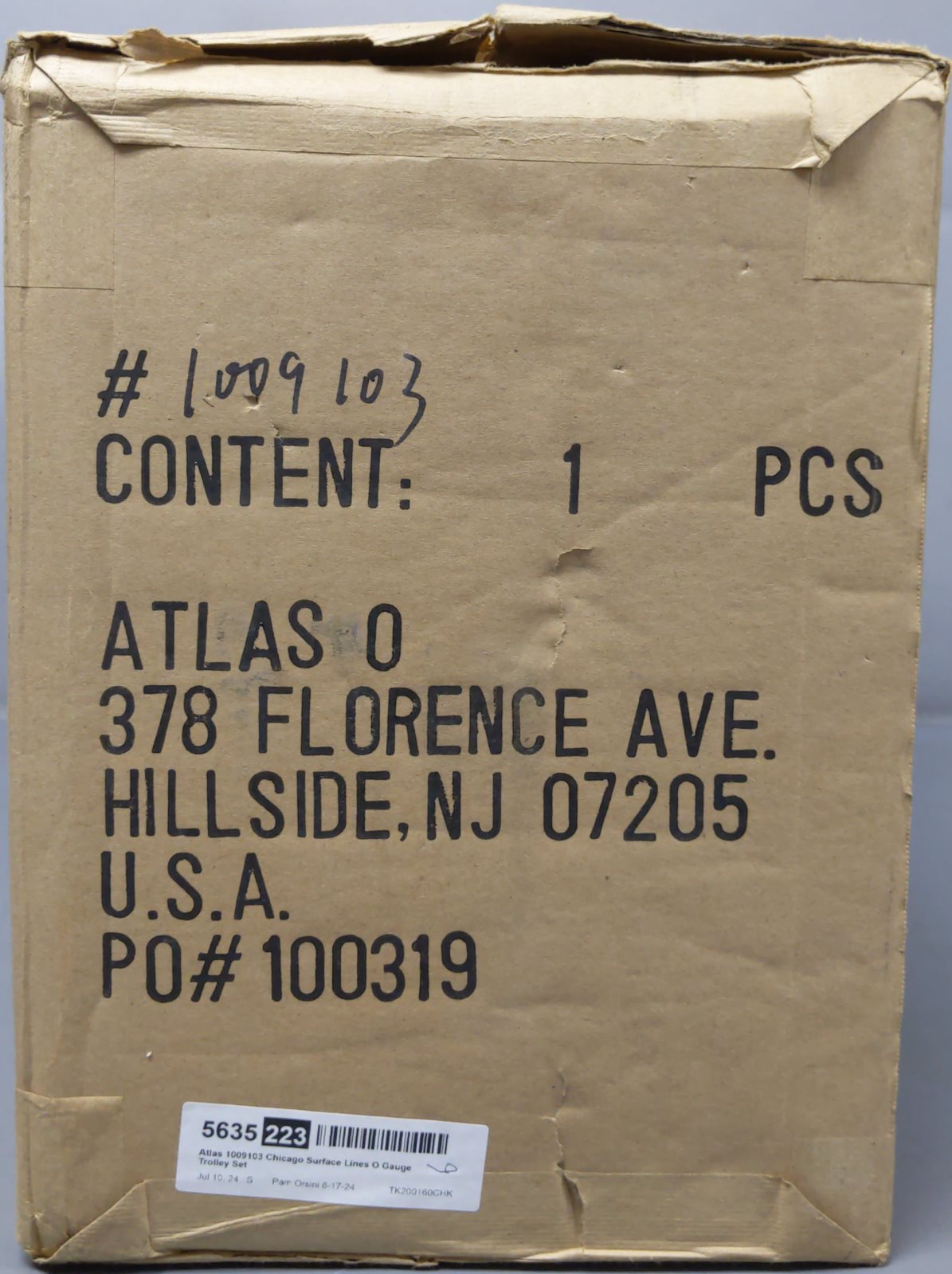 Atlas 1009103 Chicago Surface Lines O Gauge Trolley Set