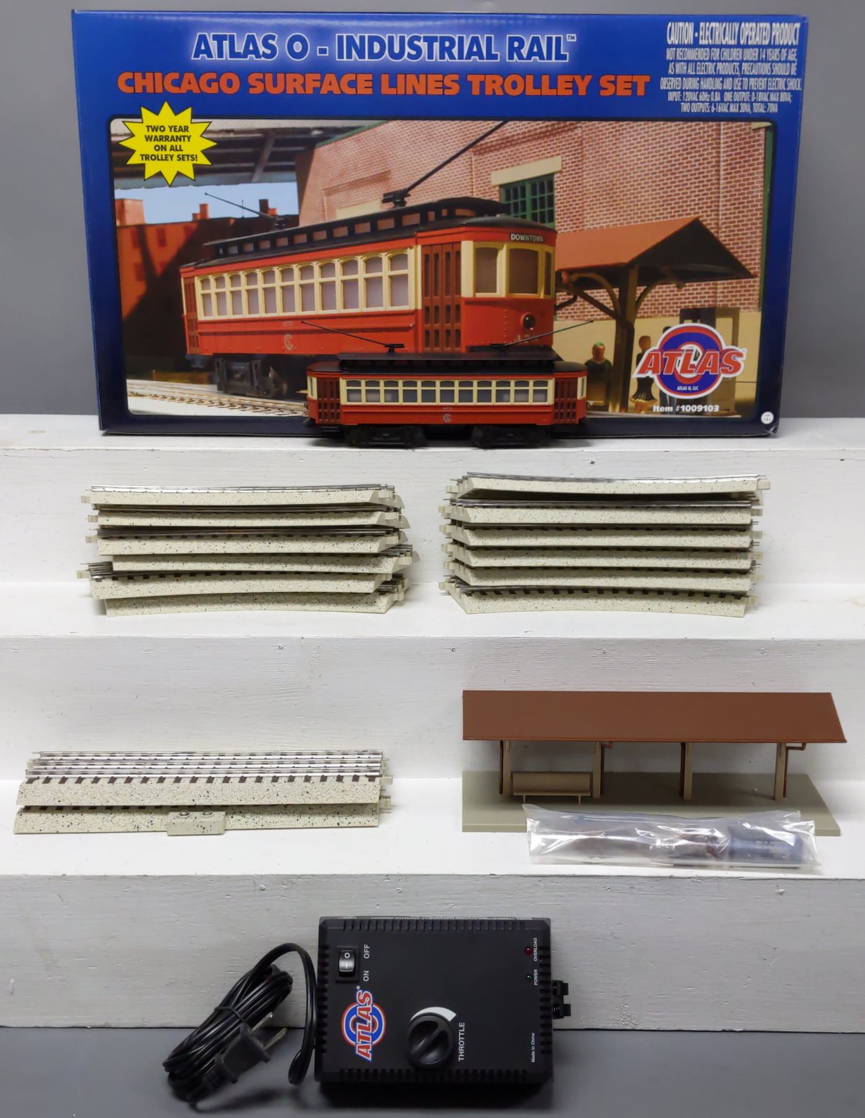 Atlas 1009103 Chicago Surface Lines O Gauge Trolley Set