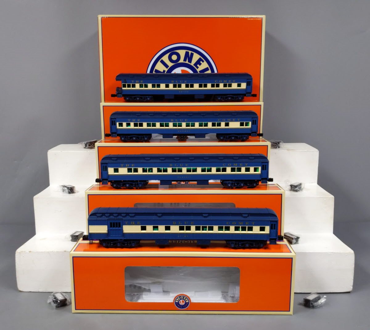 Lionel 6-25655 O CNJ 'Blue Comet' Heavyweight Passenger Cars (Pack of 4) MT/Box