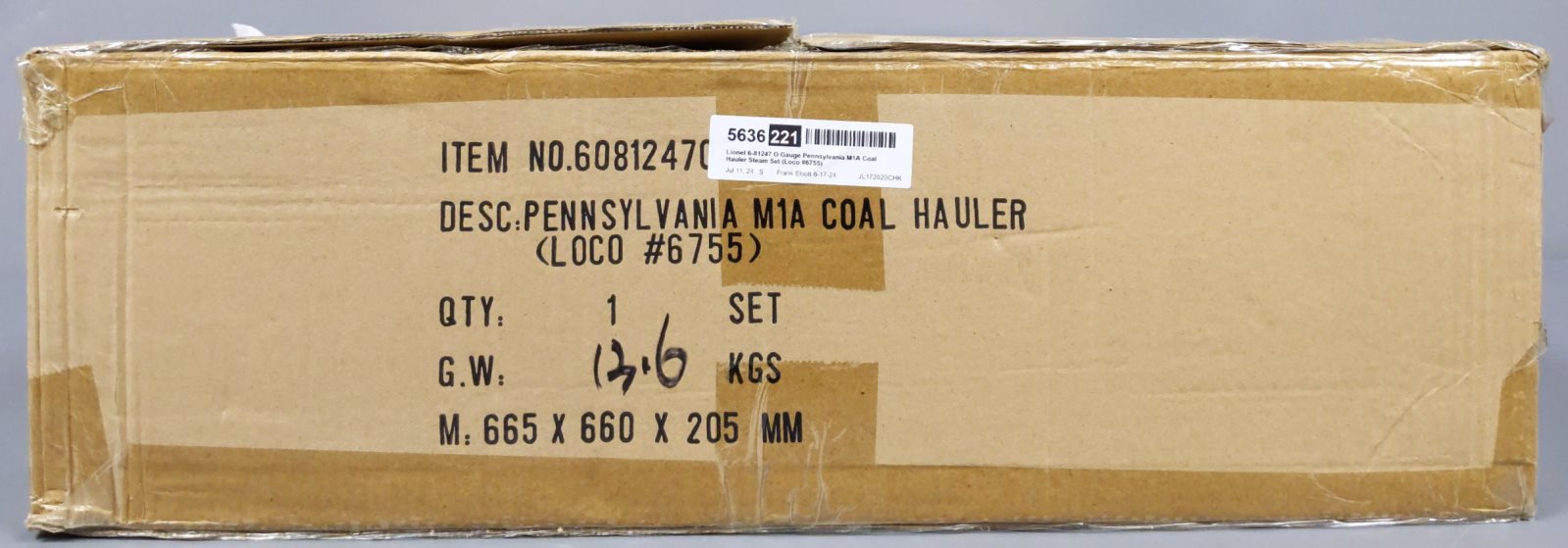 Lionel 6-81247 O Gauge Pennsylvania M1A Coal Hauler Steam Set