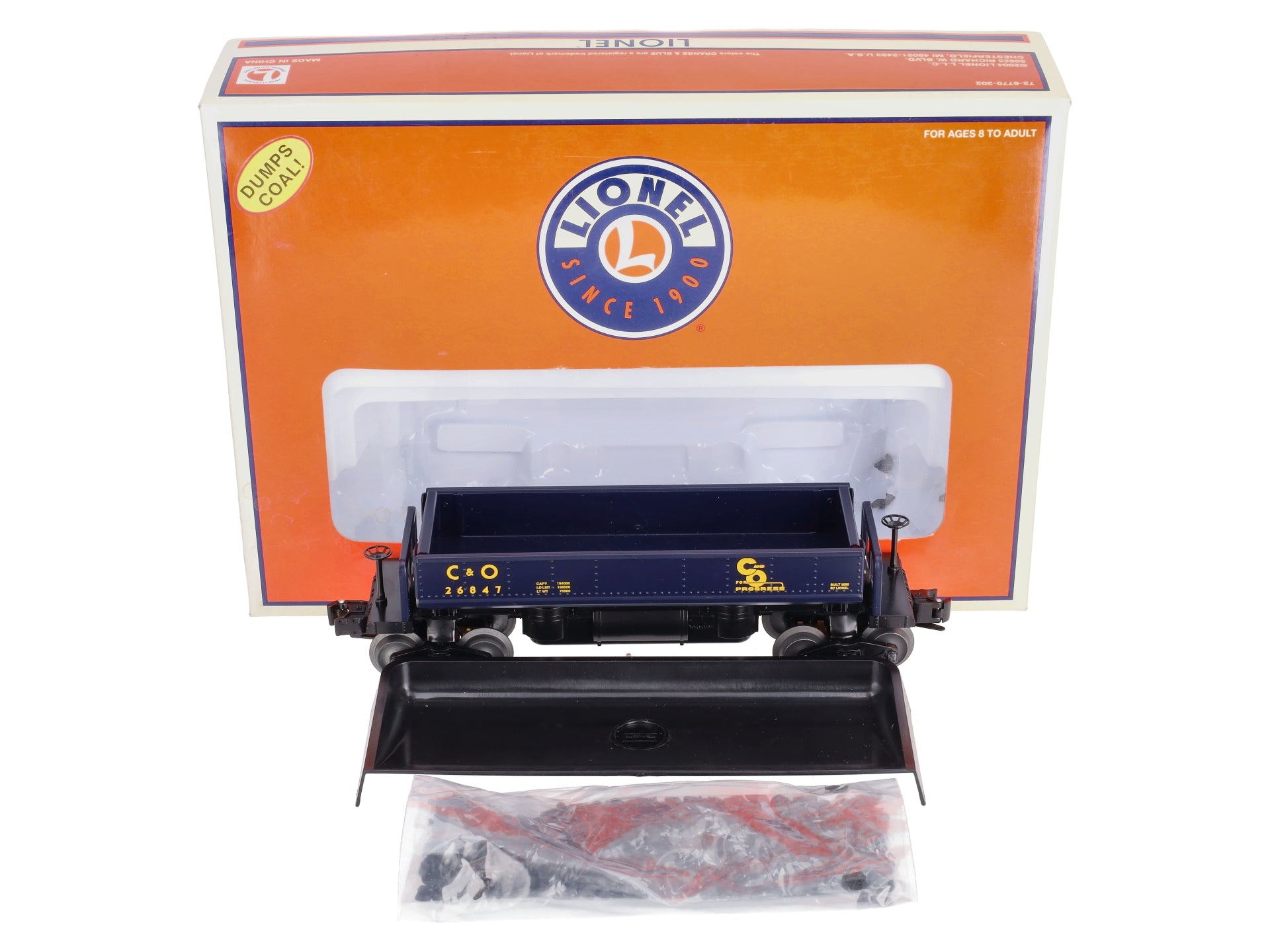 Lionel 6-26847 O Gauge C&O Operating Coal Dump Car