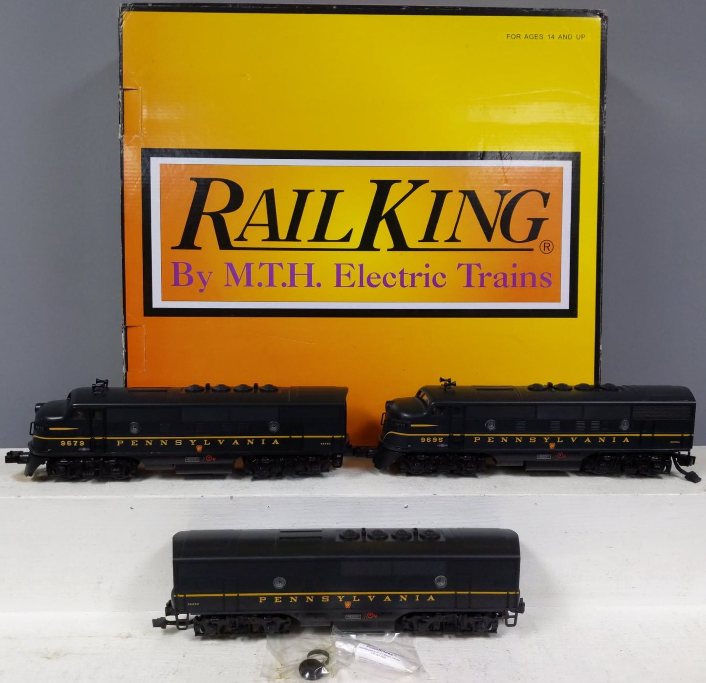MTH 30-2850-1 Pennsylvania F-3 ABA Diesel Engine Set w/PS 2.0 #9679/9695/9625B