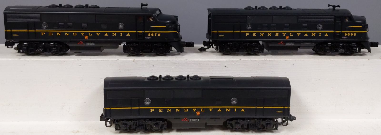 MTH 30-2850-1 Pennsylvania F-3 ABA Diesel Engine Set w/PS 2.0 #9679/9695/9625B