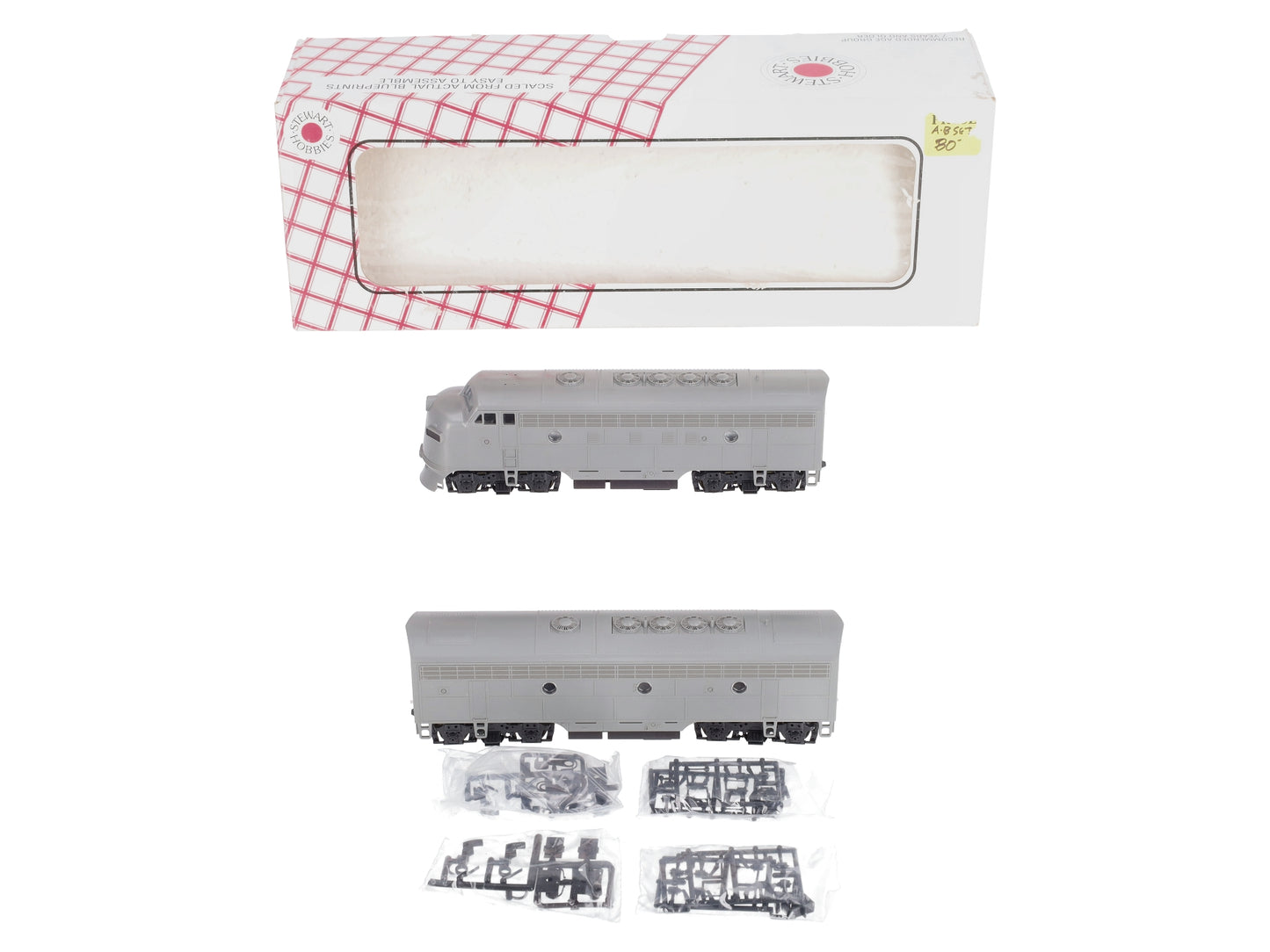 Stewart 5600 HO Undecorated Diesel EMD F7 Phase I-Early A/B Set Single Nose