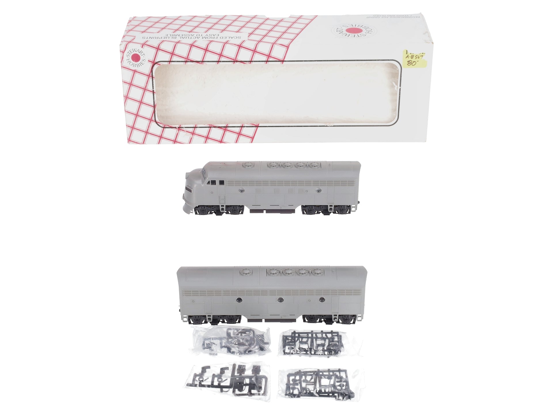 Stewart 5600 HO Undecorated Diesel EMD F7 Phase I-Early A/B Set Single Nose