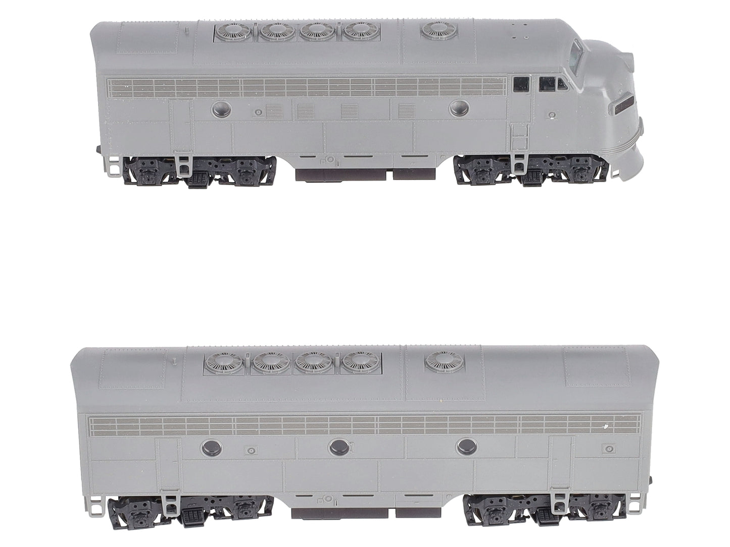 Stewart 5600 HO Undecorated Diesel EMD F7 Phase I-Early A/B Set Single Nose