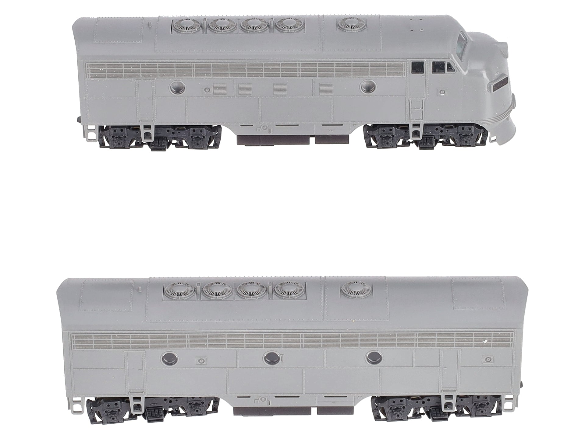 Stewart 5600 HO Undecorated Diesel EMD F7 Phase I-Early A/B Set Single Nose