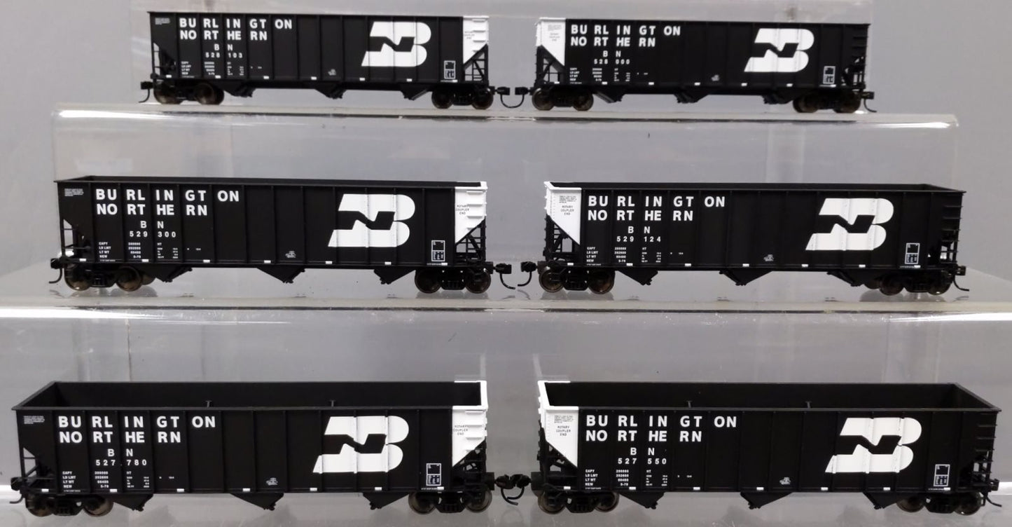 Walthers 932-7873 HO Scale Burlington Northern 3-Bay Coal Hopper (Set of 6) LN/Box