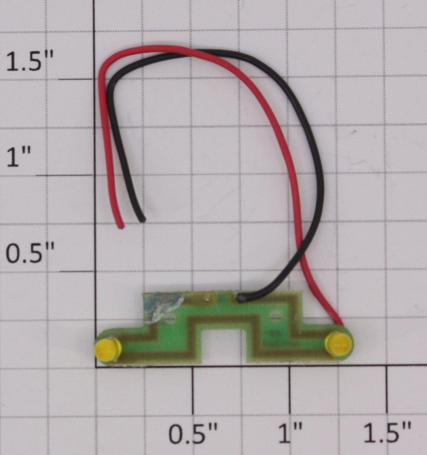 MTH CE-2100015 PCB Circuit Board with 2 Yellow Marker LEDs