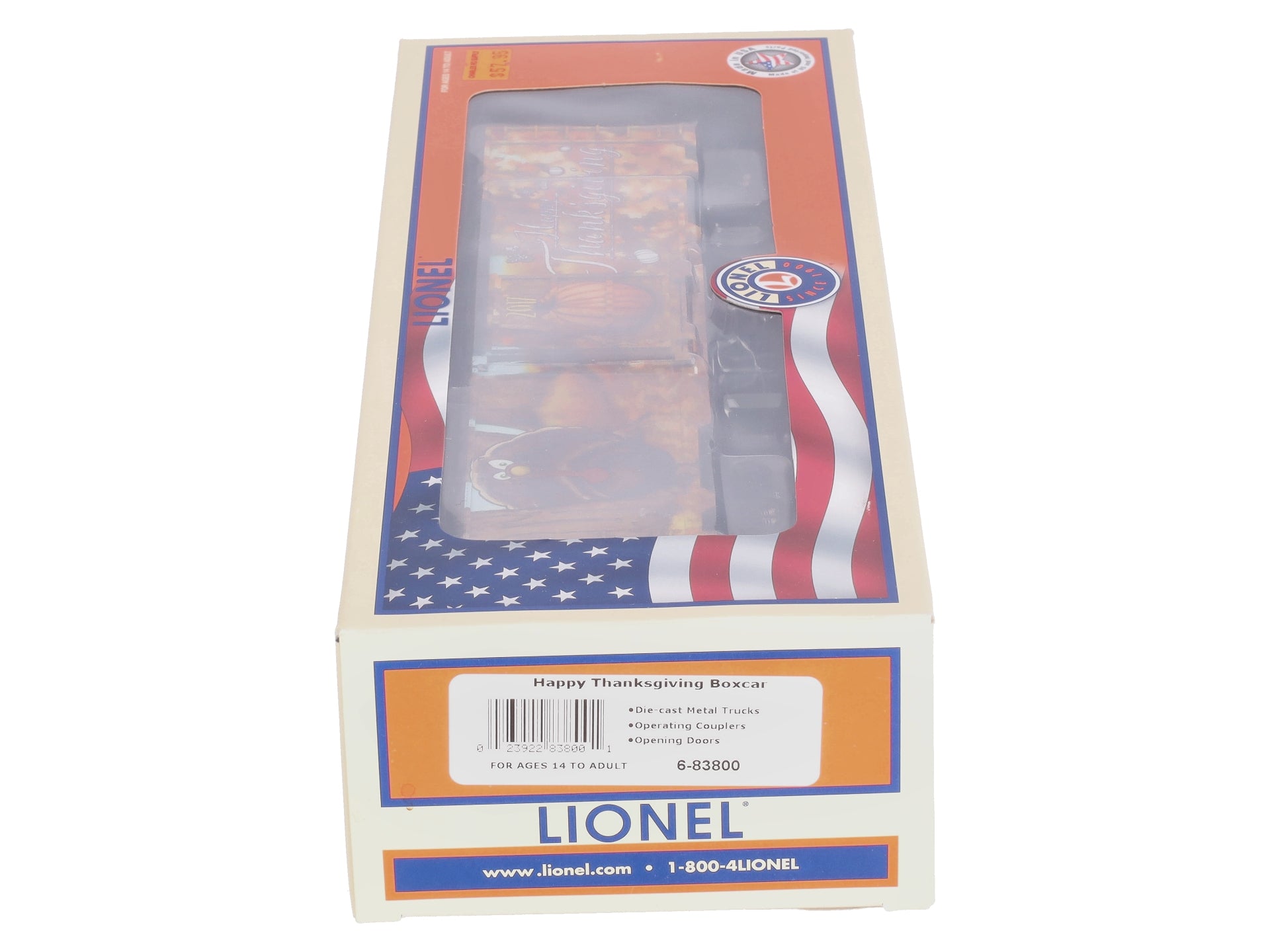 Lionel 6-83800 O Gauge Happy Thanksgiving 2017 Boxcar