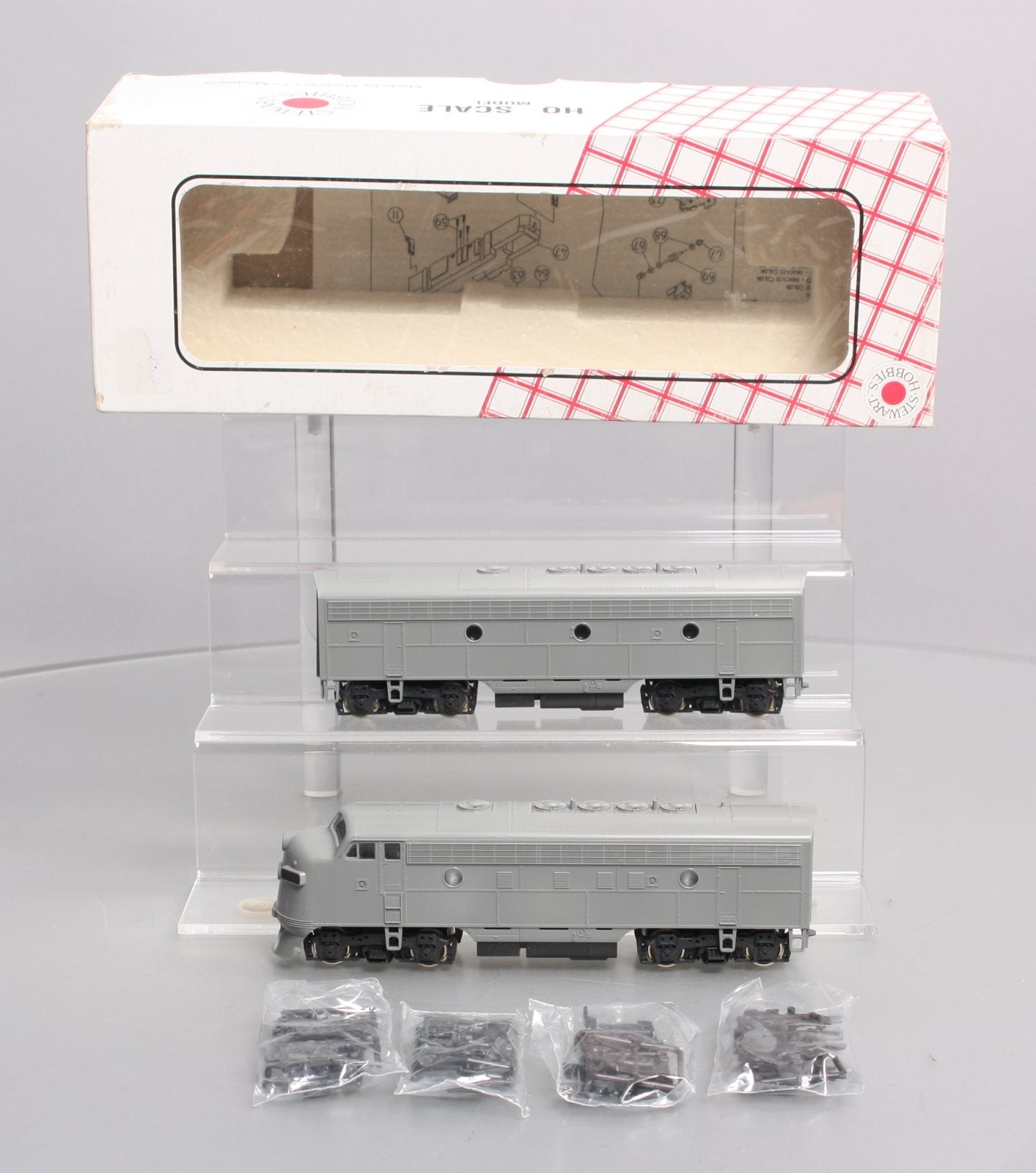 Stewart 5601 HO Undecorated Diesel EMD F7 Phase I-Early A/B Set - Double Nose