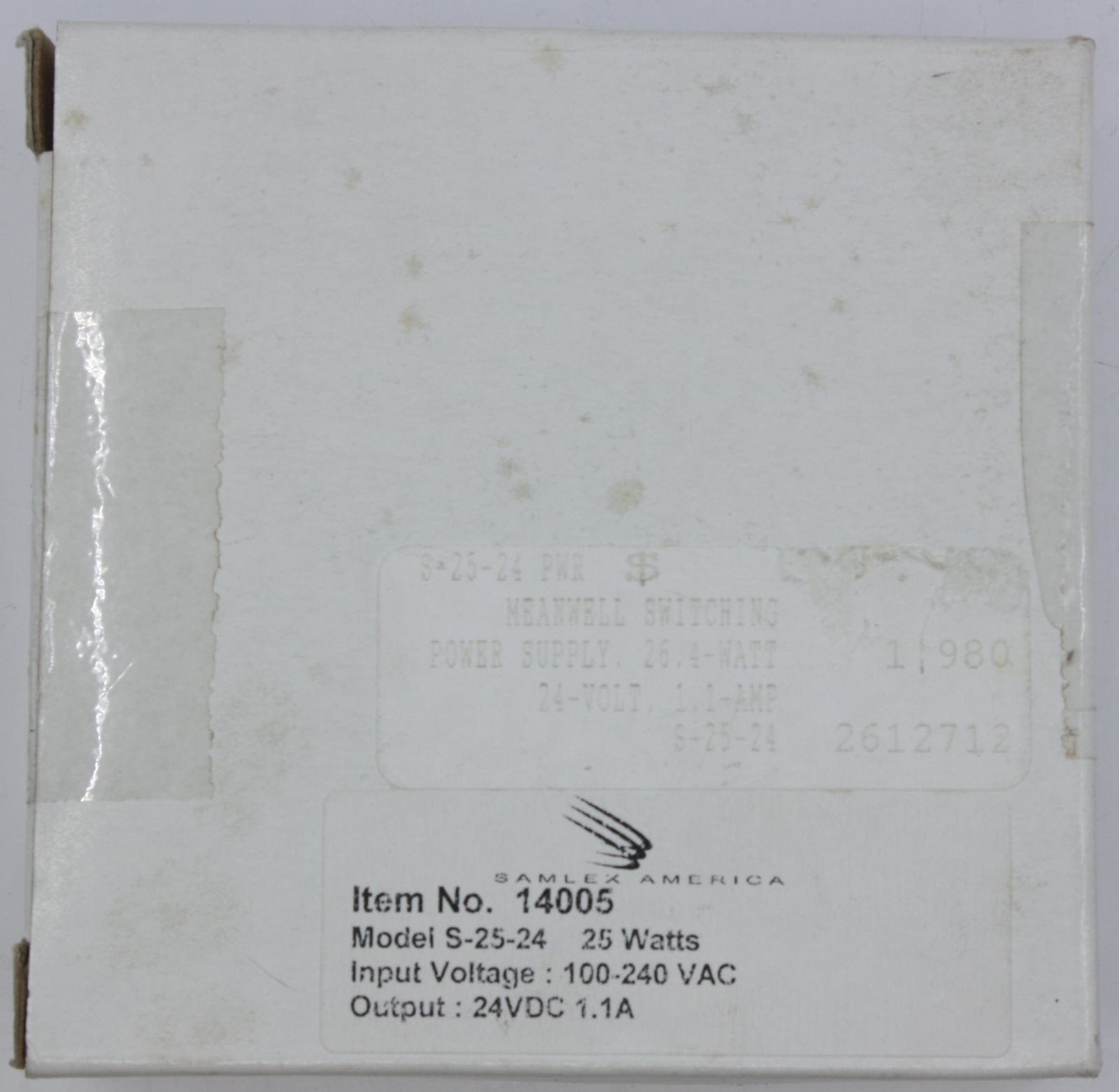Mean Well S-25-24 24VDC 1.1A 25 Watt Switching Power Supply