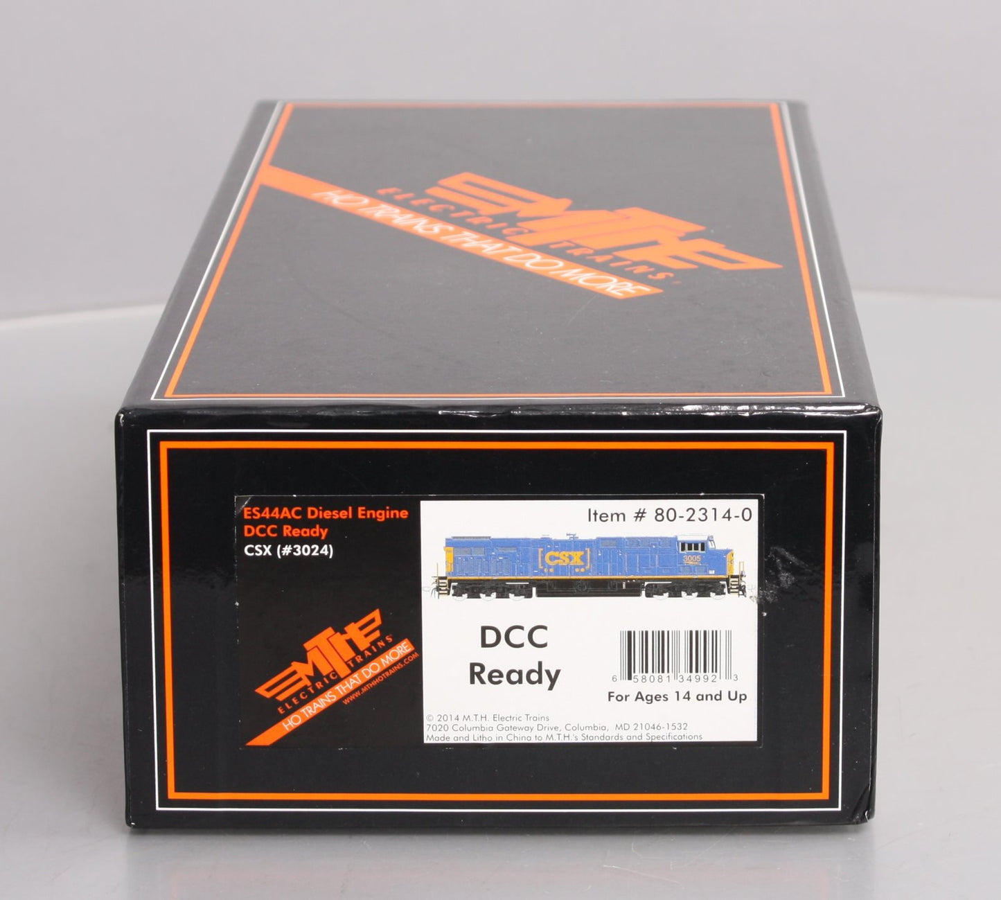 MTH 80-2314-0 HO CSX ES44AC Diesel Locomotive #3024 w/ DCC