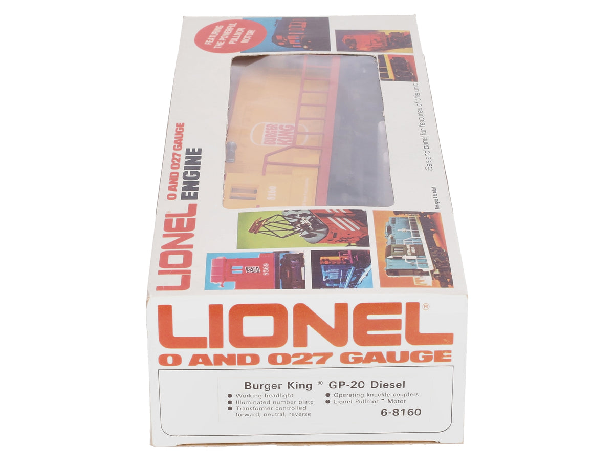 Lionel 6-8160 O Gauge Burger King GP-20 Diesel Locomotive #8160 NIB