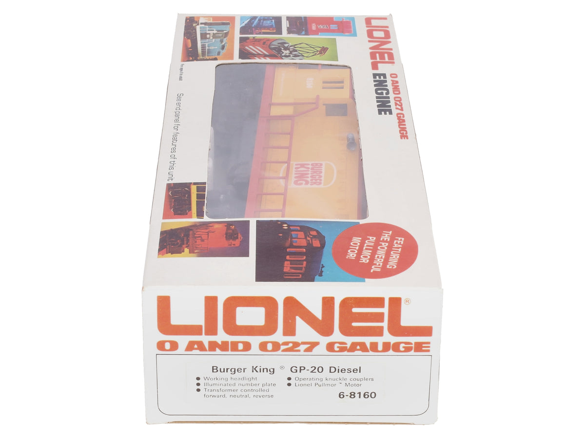 Lionel 6-8160 O Gauge Burger King GP-20 Diesel Locomotive #8160 NIB