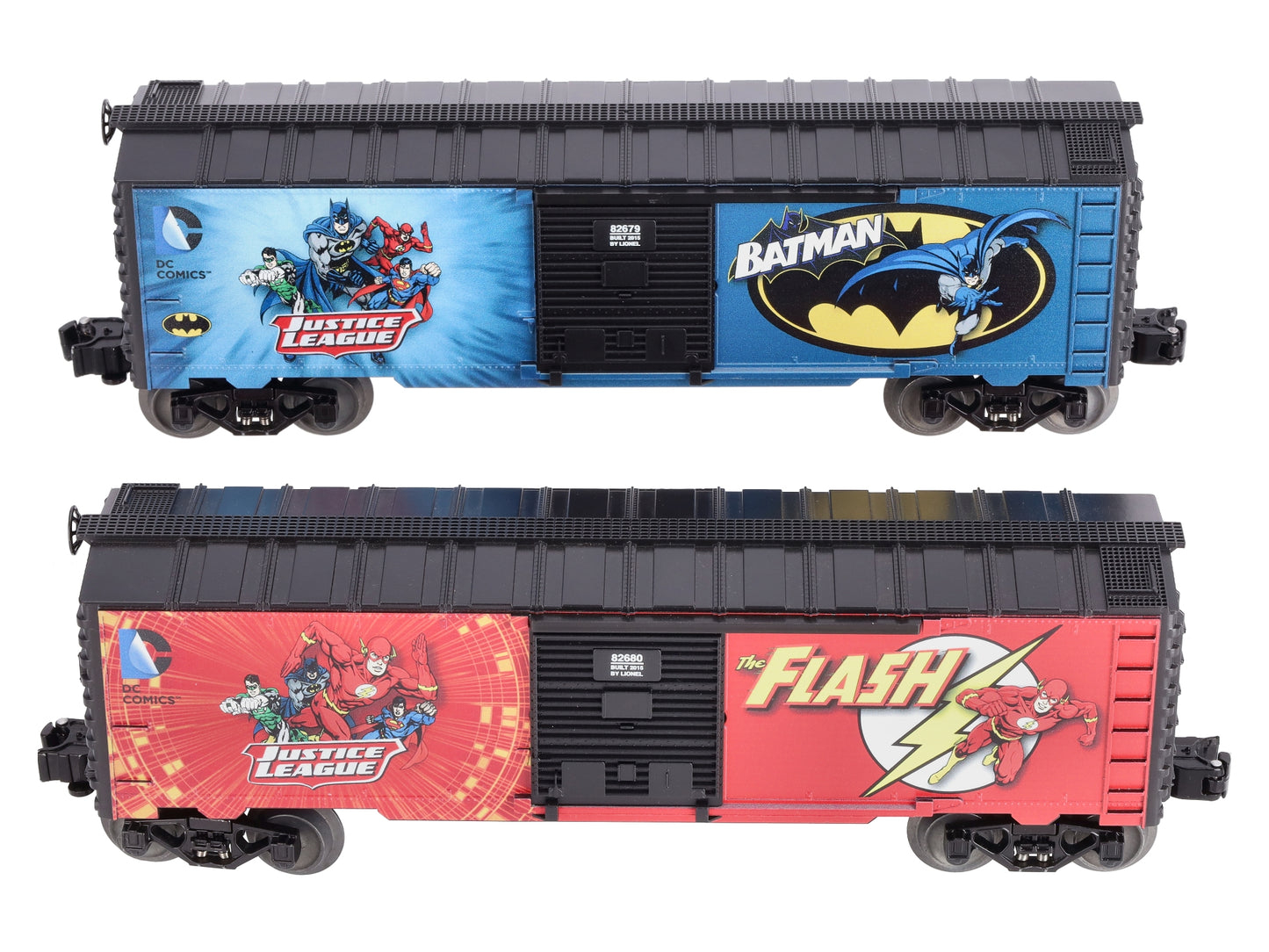 Lionel 6-82683 O Justice League Batman/The Flash Boxcar 3-Rail (Pack of 2)