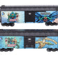 Lionel 6-82950 O Gauge Aquaman/Martian Manhunter Boxcars (Set of 2) NIB