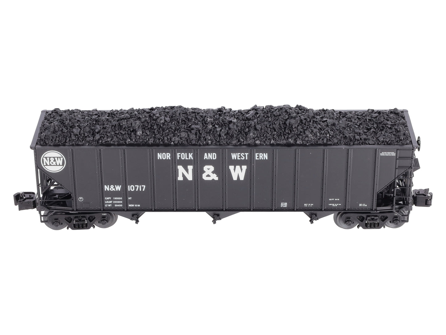 Lionel 6-271296 O Gauge Norfolk & Western 3-Bay Open Hopper #10717