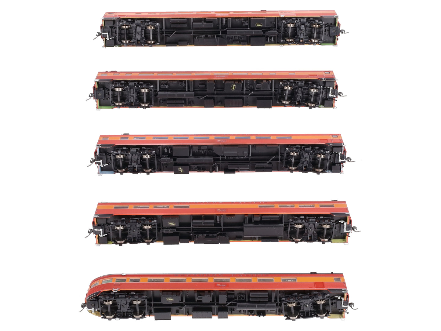MTH 80-60035 HO Southern Pacific De-Skirted Passenger Car Set (Set of 5)