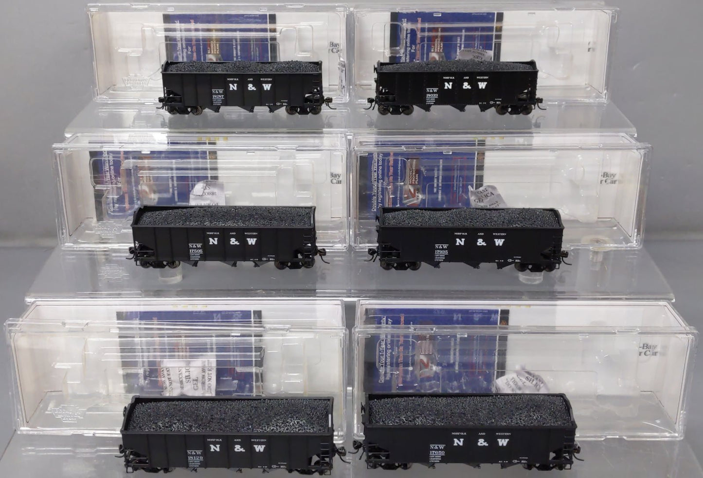 Broadway Limited 1722 HO Norfolk & Western Class H2a 3-Bay Hopper (Set of 6)