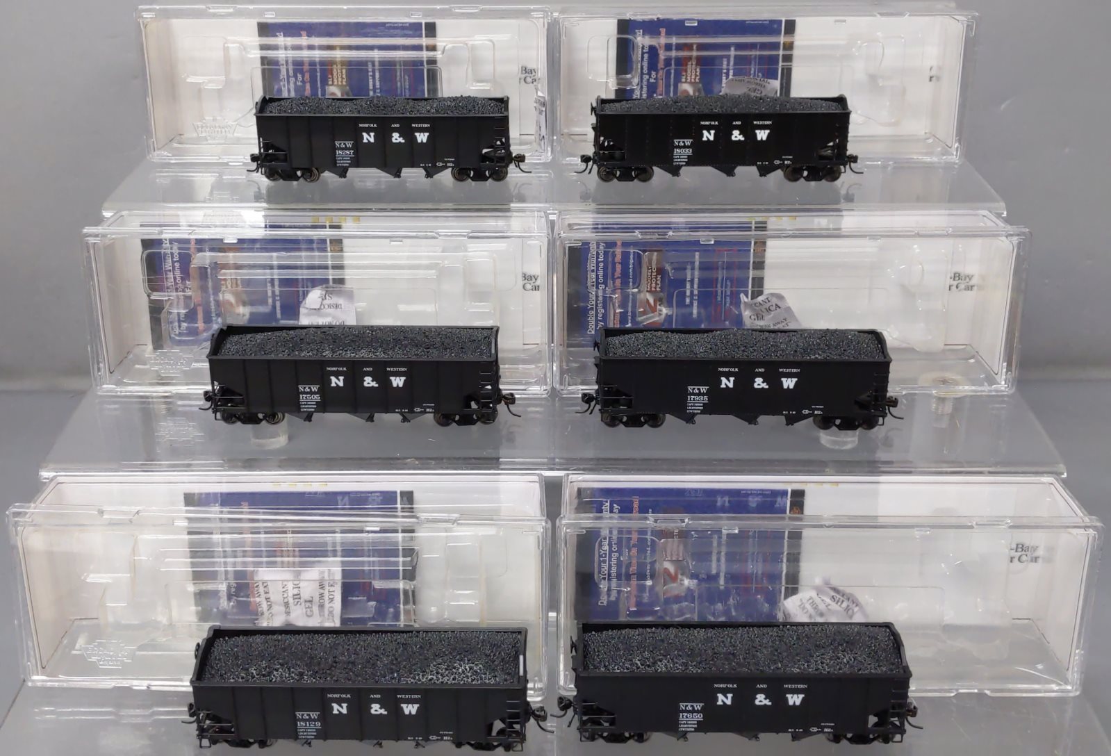 Broadway Limited 1722 HO Norfolk & Western Class H2a 3-Bay Hopper (Set of 6)