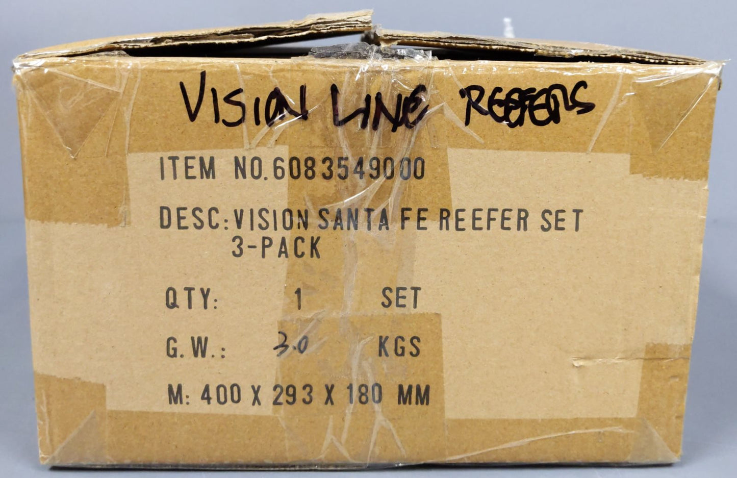 Lionel 6-83549 O VISIONLINE ATSF Reefers w/One Operating Car (Set of 3)